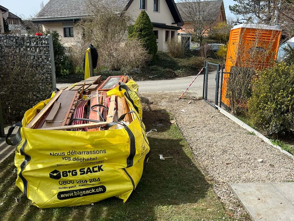 Big Sack bags at construction site